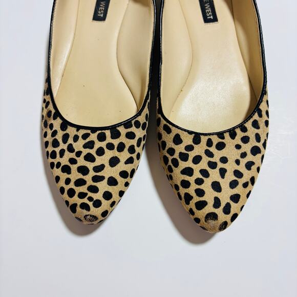 Nine West Cheetah Print Cow Fur Flats – Pointed Toe Slip-On - Picture 2 of 7